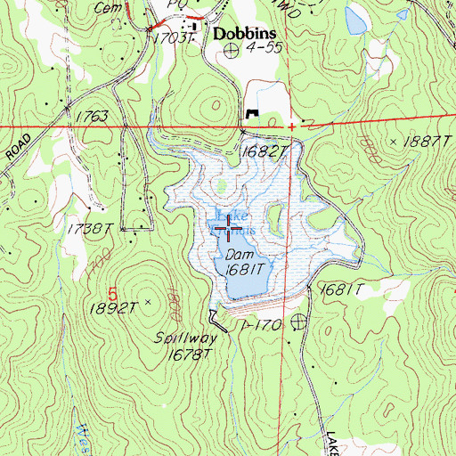 Topographic Map of Lake Francis, CA