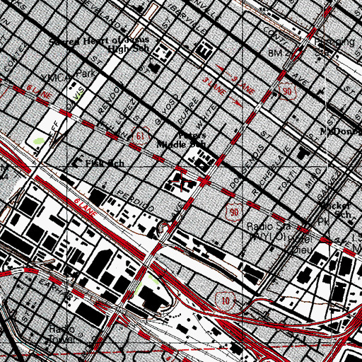 Topographic Map of Israel M Augustine Justice Center, LA