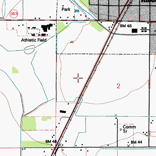 Topographic Map of Kinder Water Treatment Plant, LA