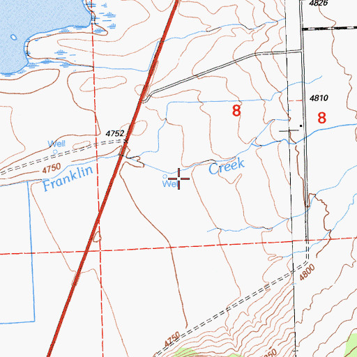 Topographic Map of Franklin Creek, CA