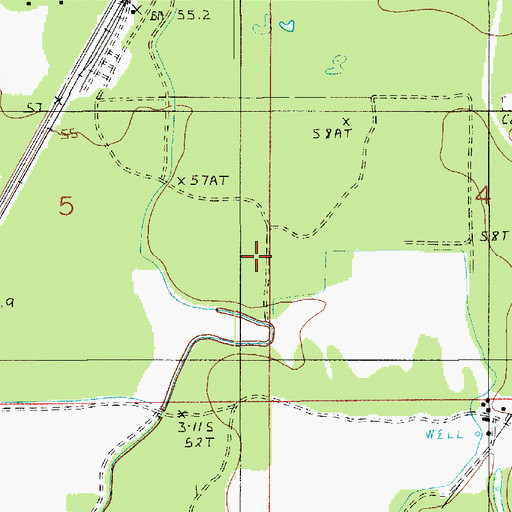 Topographic Map of Allen Parish Correctional Center Wastewater Treatment Plant, LA