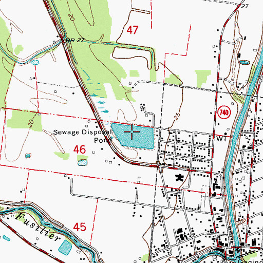 Topographic Map of Arnaudville Wastewater Treatment Plant, LA