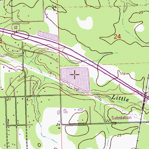 Topographic Map of Arrowwood Wastewater Treatment Facility, LA