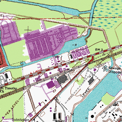 Topographic Map of Boulevard X Sewerage Pumping Station, LA