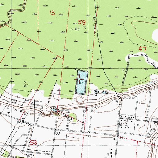 Topographic Map of Broussard Wastewater Treatment Plant, LA