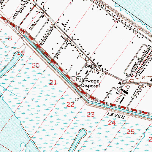 Topographic Map of Buras Wastewater Treatment Plant, LA