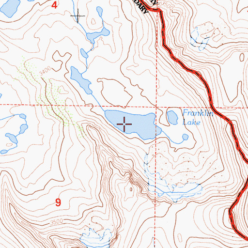 Topographic Map of Franklin Lake, CA
