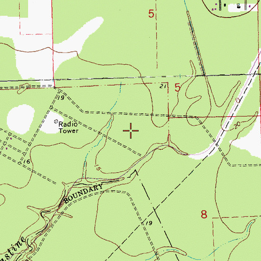 Topographic Map of Castine Regional Sewage Treatment Plant, LA