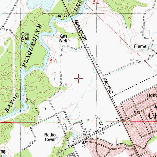 Topographic Map of Crowley Wastewater Treatment Plant, LA