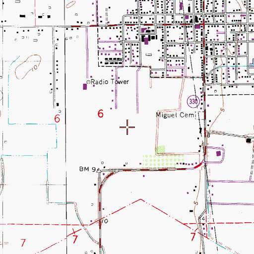 Topographic Map of Delcambre Wastewater Treatment Plant, LA