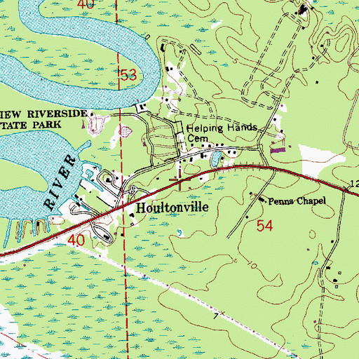 Topographic Map of Highway 22 Sewage Treatment Plant, LA