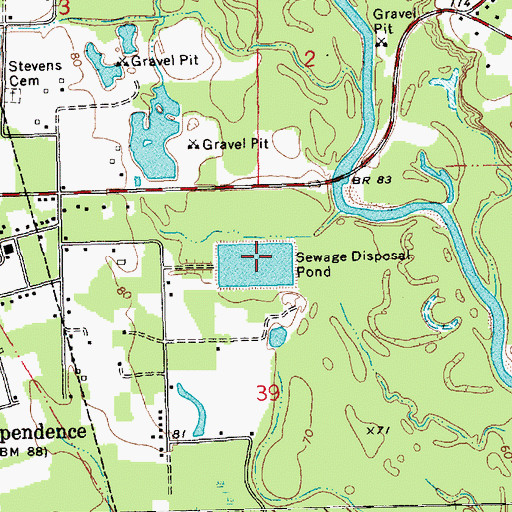 Topographic Map of Independence Sewage Treatment Plant, LA