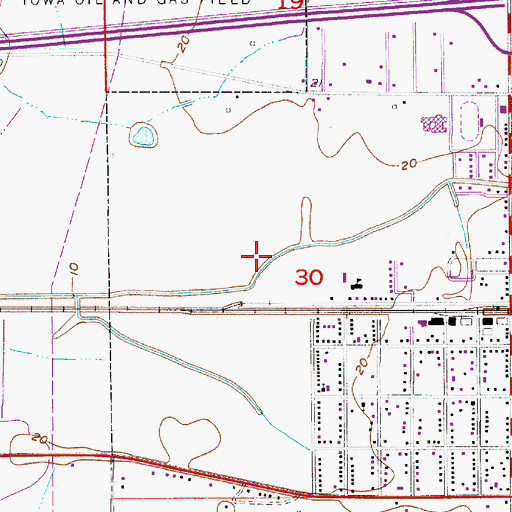 Topographic Map of Iowa Wastewater Treatment Facility, LA