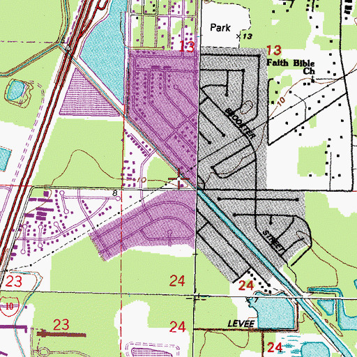 Topographic Map of Kingspoint Wastewater Treatment Facility, LA