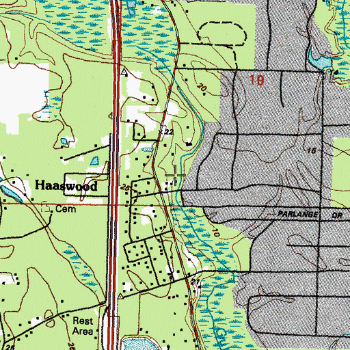 Topographic Map of Magnolia Forest Wastewater Treatment Plant, LA