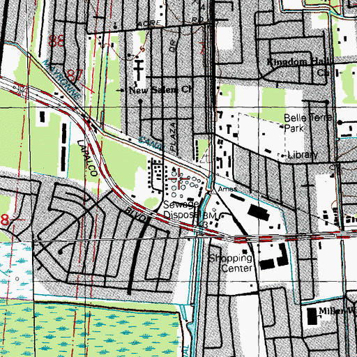 Topographic Map of Marrero Wastewater Treatment Facility, LA