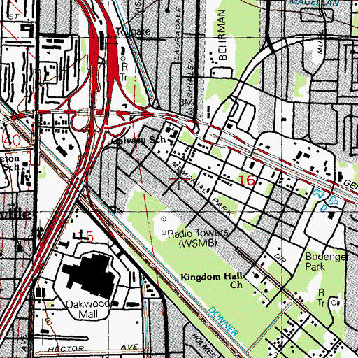 Topographic Map of Memorial Pumping Station, LA