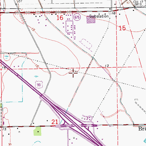 Topographic Map of New Iberia Sewerage Plant, LA