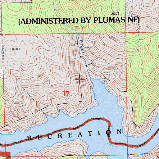 Topographic Map of Frazier Creek, CA