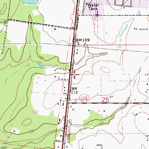 Topographic Map of Pine Prarie Wastewater Treatment Plant, LA