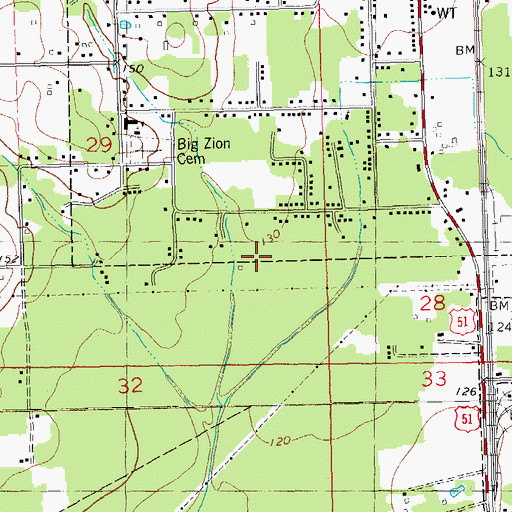 Topographic Map of Roseland Wastewater Treatment Plant, LA