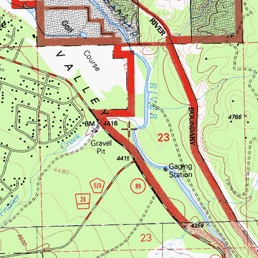 Topographic Map of Frazier Creek, CA