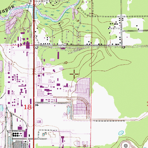 Topographic Map of Sulphur Wastewater Treatment Facility, LA