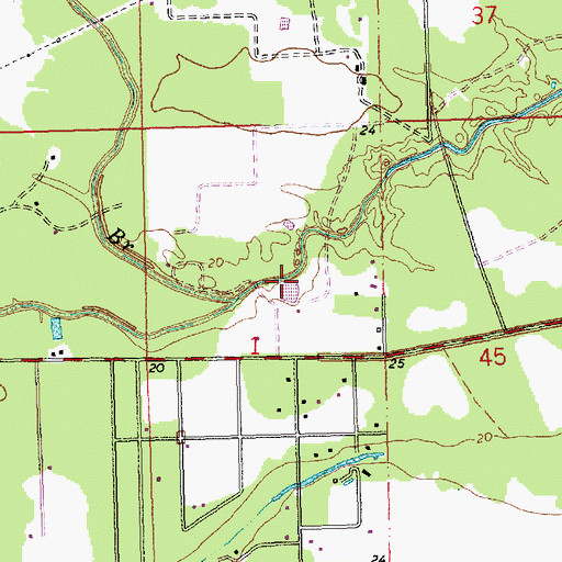 Topographic Map of Tallow Creek Sewage Treatment Plant, LA