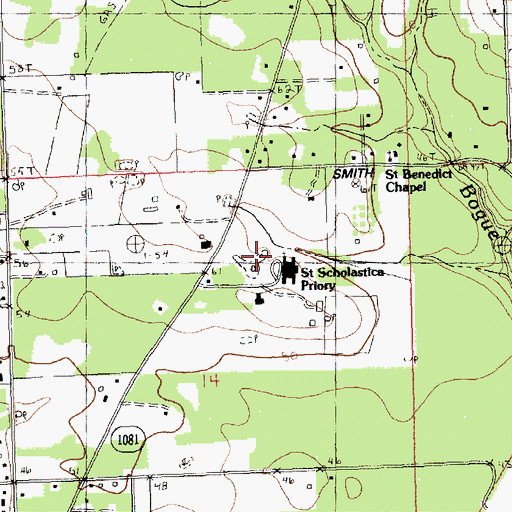 Topographic Map of Terre Maria Sewage Treatment Plant, LA