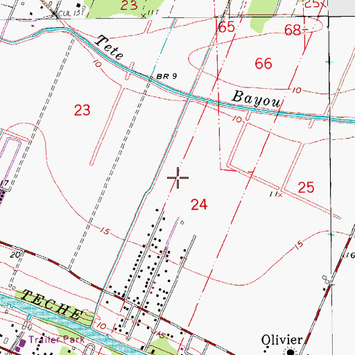 Topographic Map of Tete Bayou Wastewater Treatment Plant, LA