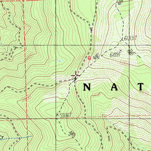Topographic Map of Fred Williams Trail, CA