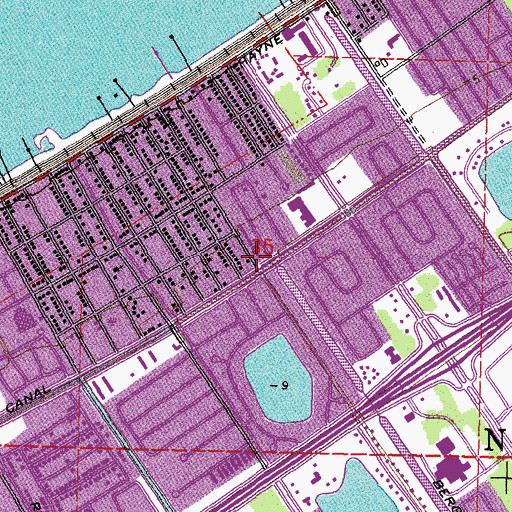 Topographic Map of Berg Pumping Station, LA