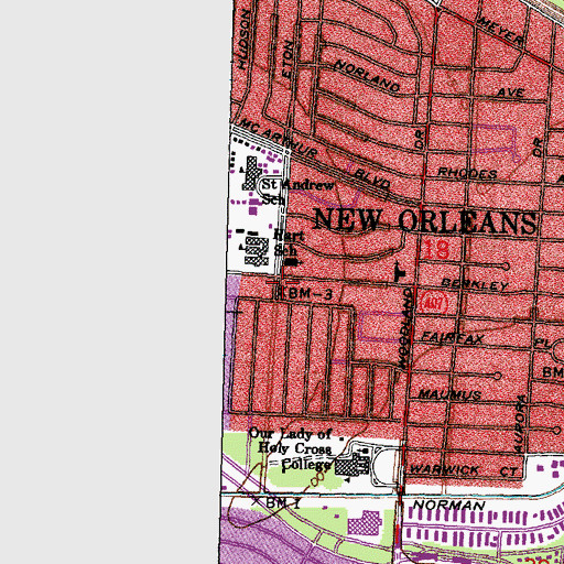 Topographic Map of Eton Pumping Station, LA