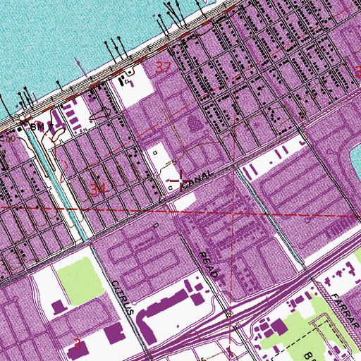 Topographic Map of Weber Pumping Station, LA