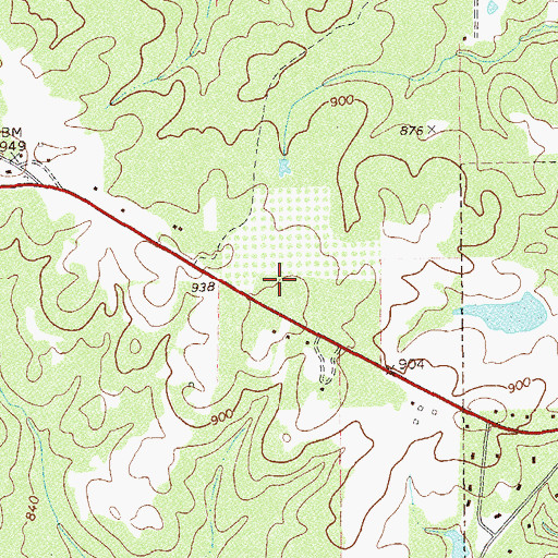 Topographic Map of Meriwether County Volunteer Fire Department Station 1 Headquarters, GA