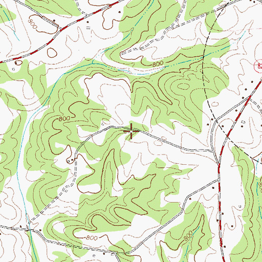 Topographic Map of Arcade Volunteer Fire Department, GA