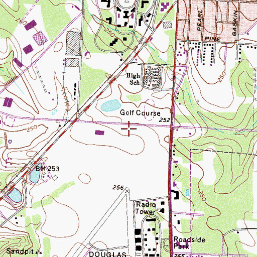 Topographic Map of Coffee County Fire and Rescue Department Station 20, GA