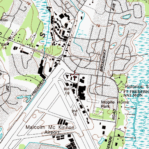 Topographic Map of Glynn County Fire Department Station 2, GA