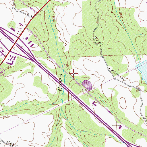 Topographic Map of Henry County Fire Department Station 1 Headquarters, GA