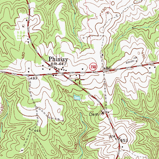 Topographic Map of Martinez - Columbia Fire Rescue Station 10, GA