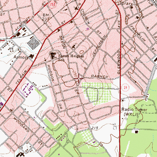 Topographic Map of Dublin Fire Department, GA