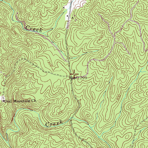 Topographic Map of Gilmer County Fire Department Station 7, GA