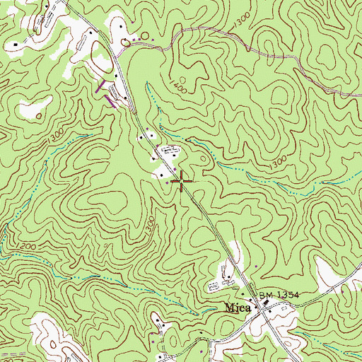 Topographic Map of Mica Fire Department, GA