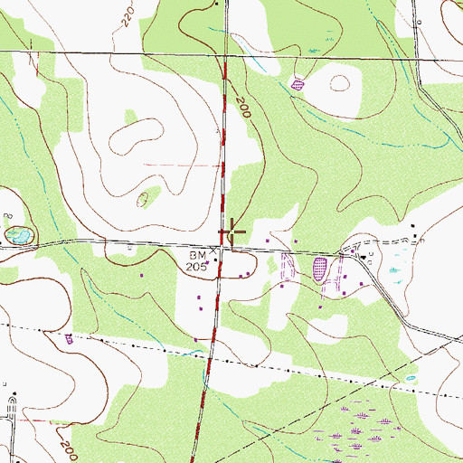 Topographic Map of North Lowndes Volunteer Fire Department Station 4A, GA