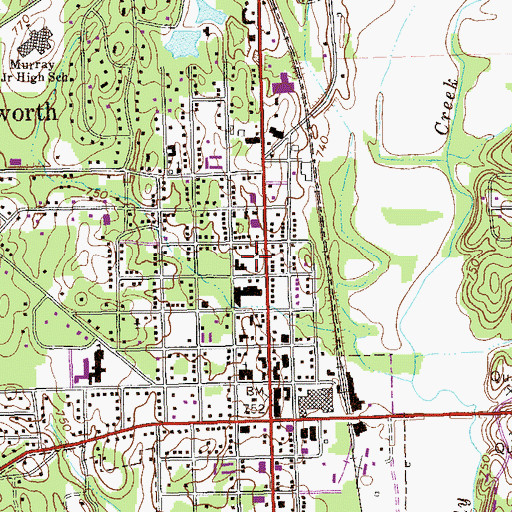 Topographic Map of Chatsworth Fire Department, GA