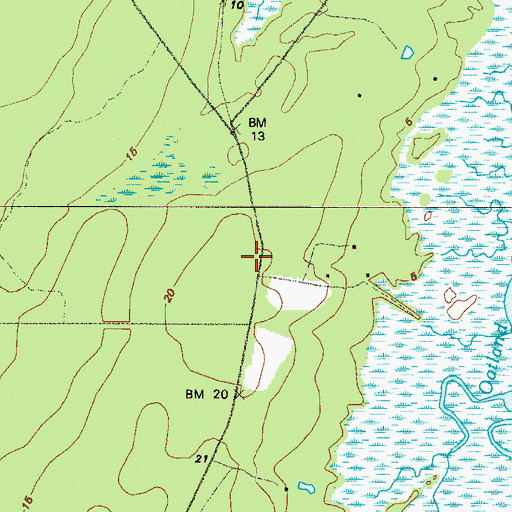 Topographic Map of Glynn County Fire Department Station 7, GA
