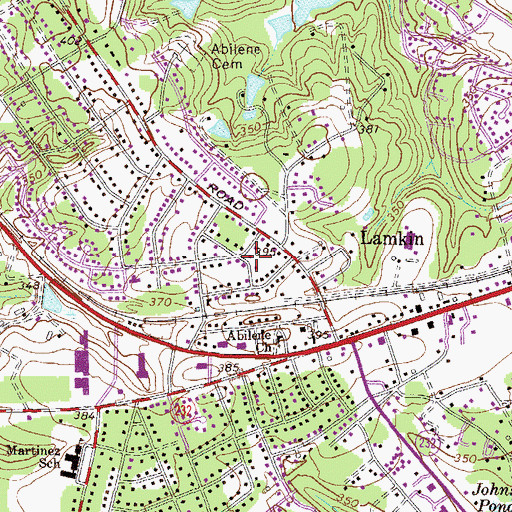 Topographic Map of Martinez - Columbia Fire Rescue Station 1 Headquarters, GA