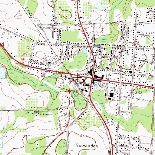 Topographic Map of Vienna Volunteer Fire Department, GA