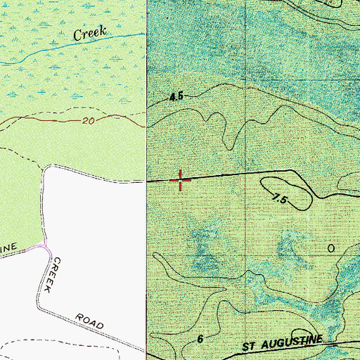 Topographic Map of Savannah Fire Department Station 14, GA