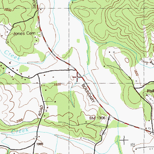 Topographic Map of Union County Fire Department Station 2, GA